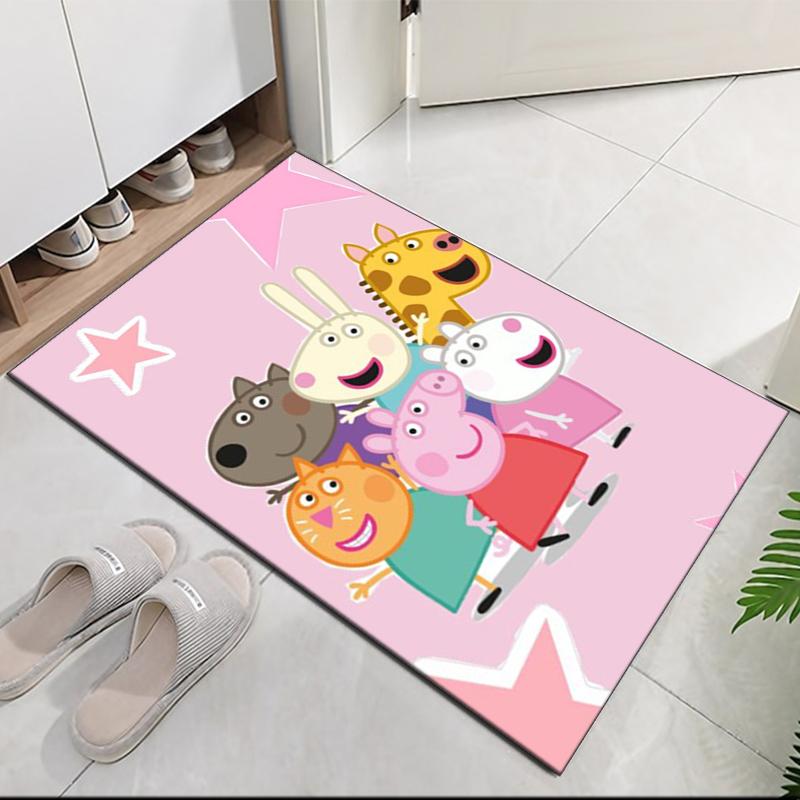 Peppa Pig Printed Carpet, for Office Chair Living Room Bedroom Kitchen Room Decor Gifts.