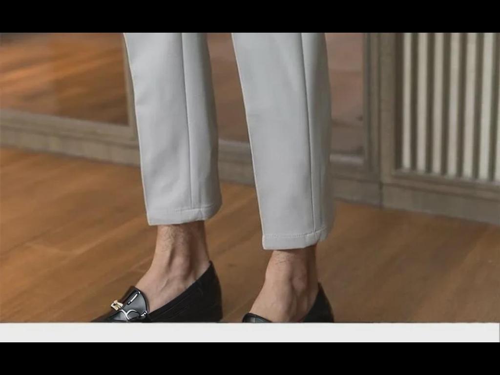 Men's Slim-Fit 9-Point Stretch Trousers - Korean-Style Fall Essentials