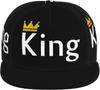 Кепки с надписью King Matching для пар, регулируемая бейсболка, snapback на День святого Валентина, бейсбольные кепки для женщин и мужчин