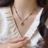 Maillard Retro Tiger Eye Stone Necklace - Stylish, Versatile, and Elegant Clavicle Chain for Women