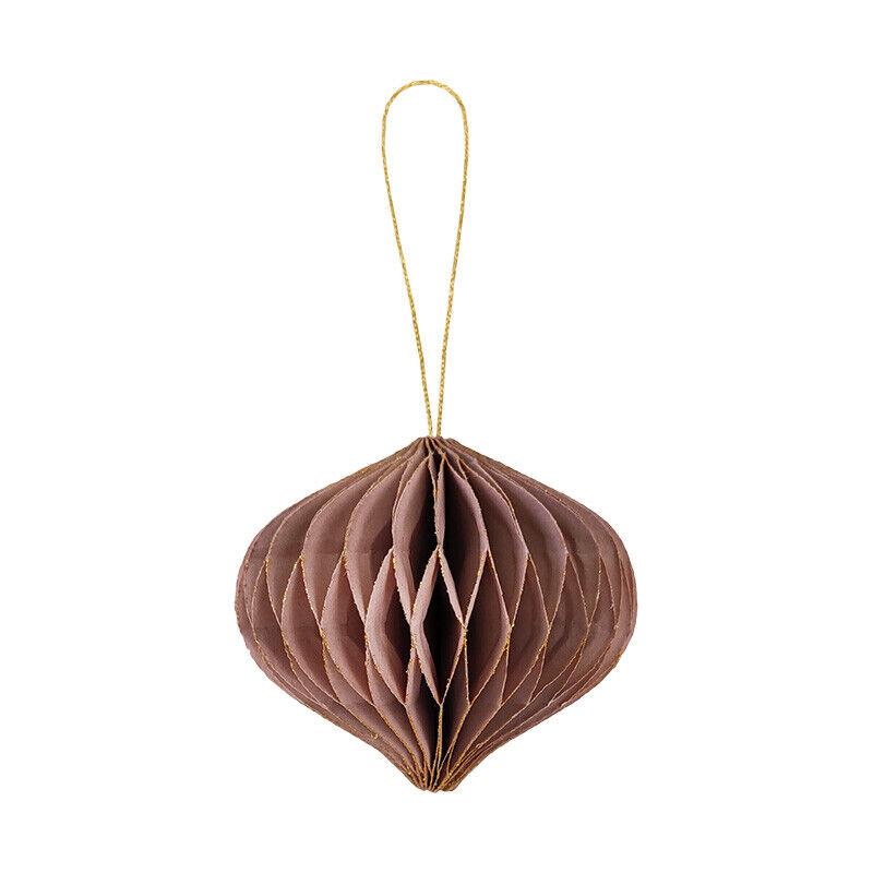 New Year Christmas Tree Paper Honeycomb Hanging Decoration Lantern Pendant Home Party Birthday Decor Ornament Easy Assemble