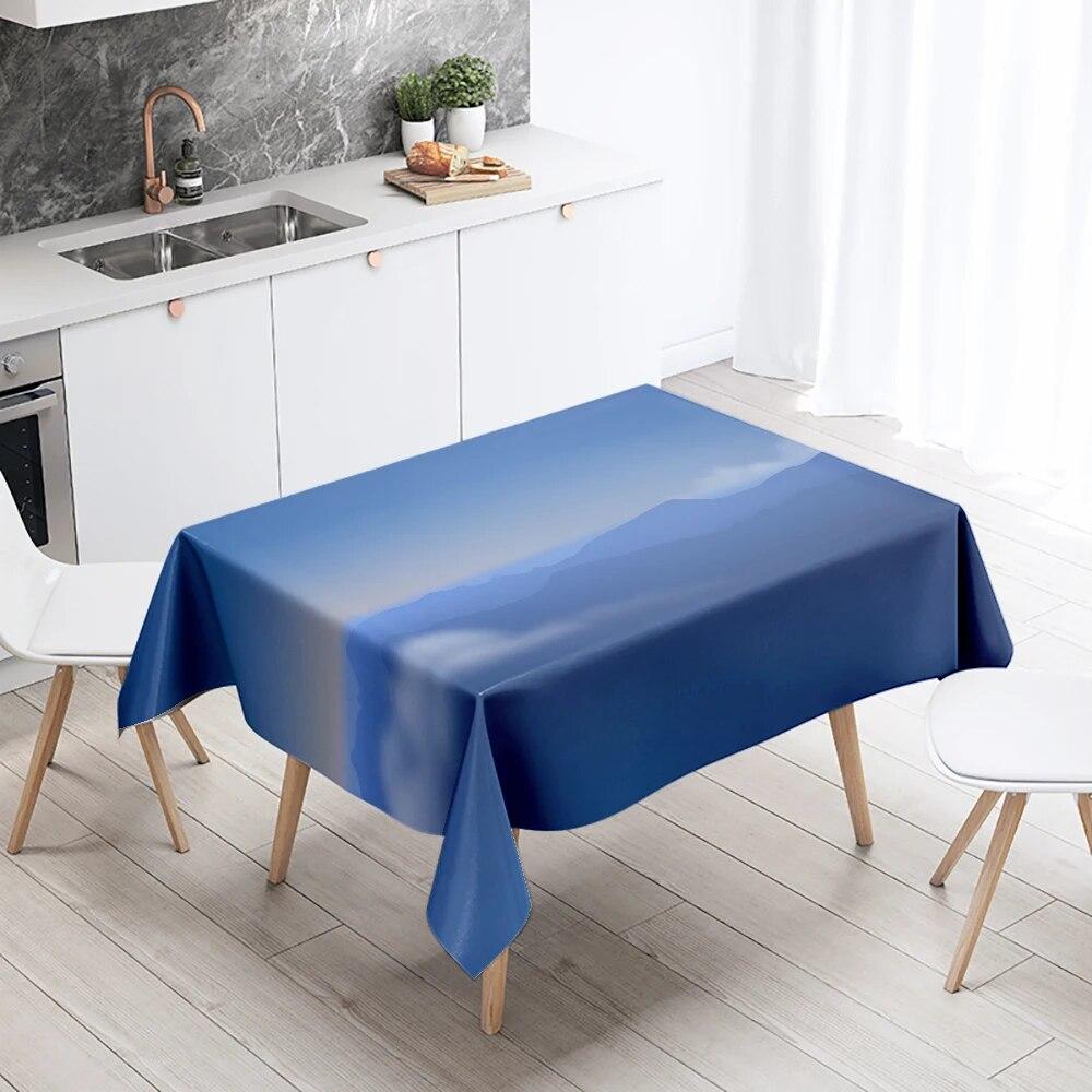 Sunset Tablecloth Natural World Landscape Stain Resistant Waterproof Rectangular Kitchen Table Home Decor