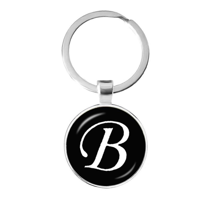 Подвески с камнем времени, металлические английские буквы, брелок для ключей из сплава, кулон, подарочная акция