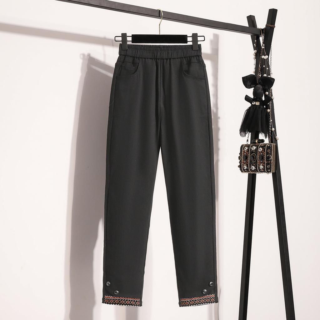 Dimanaf 2025 Women Plus Size Spring Long Pants Elastic Basic Pants Slim Female Trousers Pants 5XL