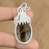 Natural Bauxite Gemstone Pendant Handmade 925 Sterling Silver Indian Jewelry