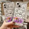 Phone case: 2D flat suitable for iPhone 18 17 16 15 14 13 Pro, transparent four corner protective case, beast ear boy, Christmas and Halloween gift
