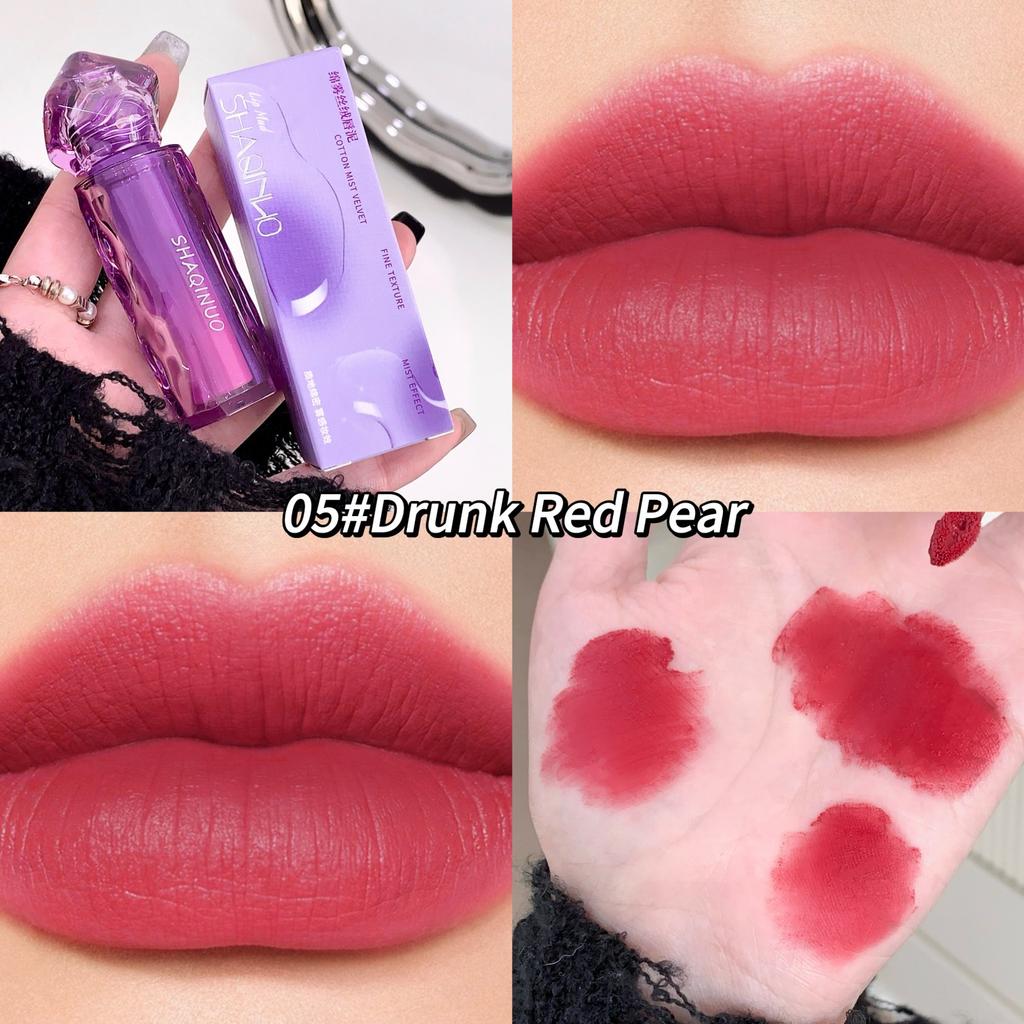 SHAQINUO Хлопковый матовый вельветовый мусс для губ