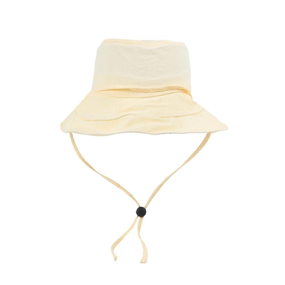 Pleasantly Cool Quick Drying Fisherman Hat Windproof Rope Foldable Basin Cap Women