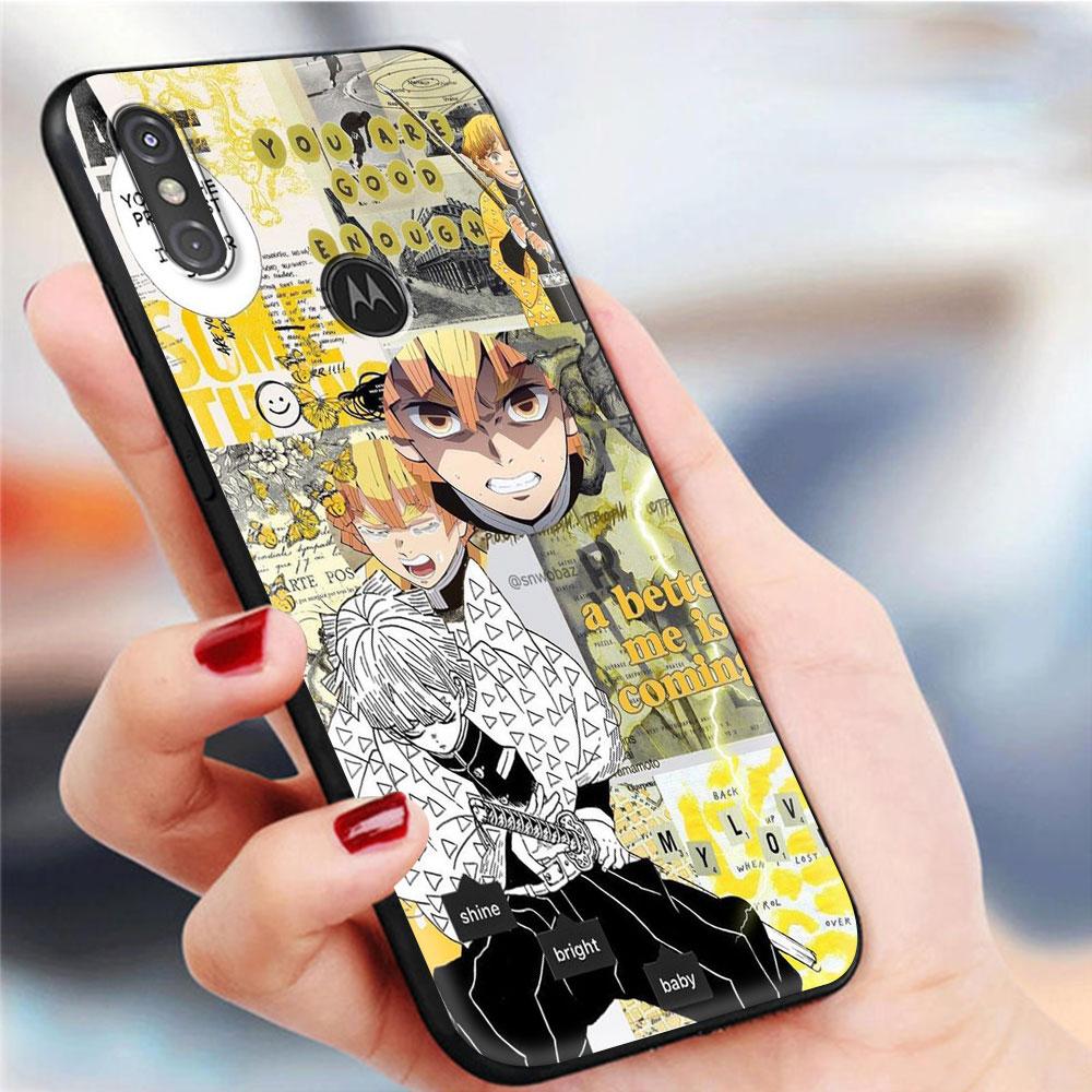 Чехол для телефона Motorola Moto G9 Play One Fusion Plus G8 Power G Stylus Hyper E7 Edge Lite, черный чехол в стиле аниме «Убийца демонов»