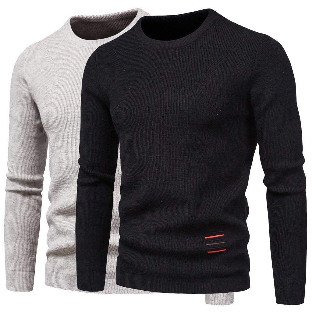2025 Autumn Men Basic Sweaters Solid Color O-Neck Long Sleeve Knitted Male Pullover Winter Fashion New Warm Sweaters Men