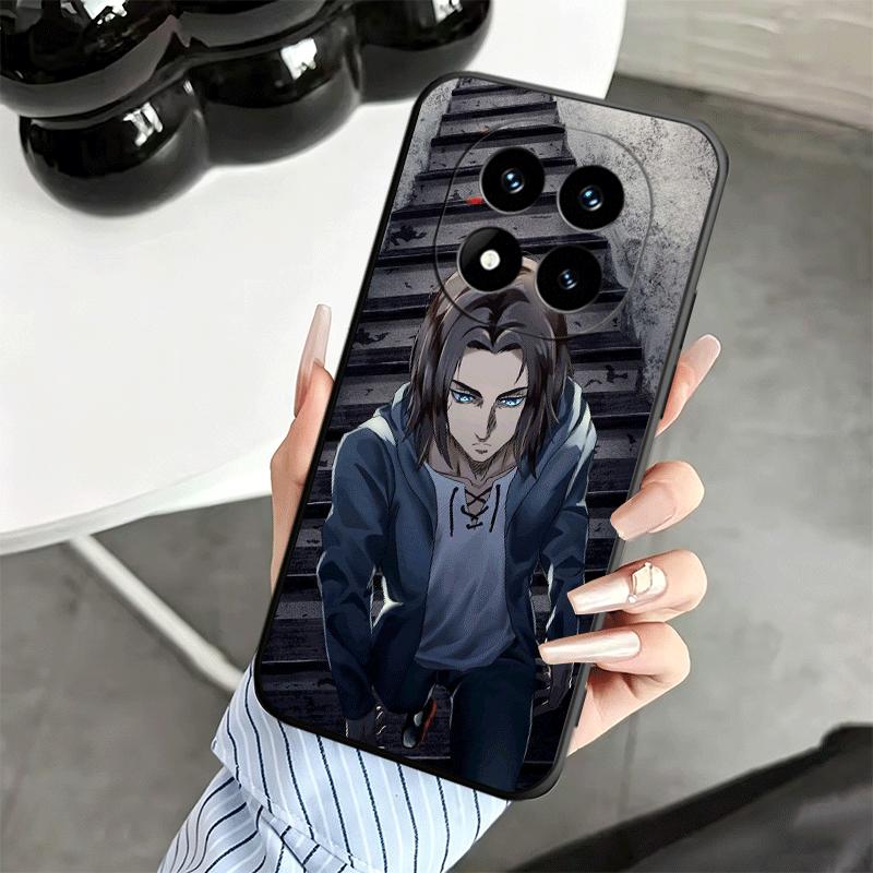 A-Атака Титанов Эрен Йегер Мягкий Чехол для Телефона для Xiaomi Redmi Note 12 13 14 15 Pro Plus 11 12S 11S 11T 10 4G Черная Задняя Крышка