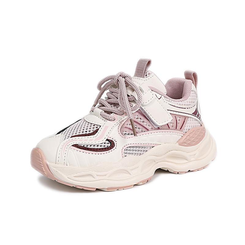2025 Носить женские кроссовки весна новые нескользящие мягкая подошва детская обувь сетка папины кроссовки обувь для мальчиков