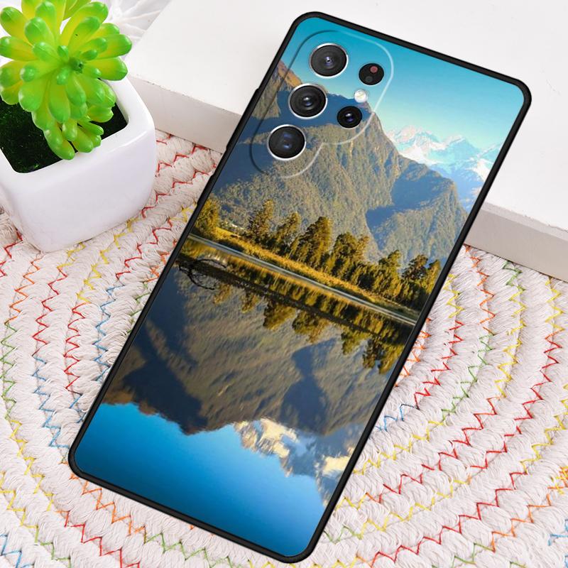 Силиконовый чехол для телефона Samsung Galaxy note 10 pro S26 S25 S24 S23 S22 S21 Plus Ultra с изображением отражения горы в озере Capa Cover