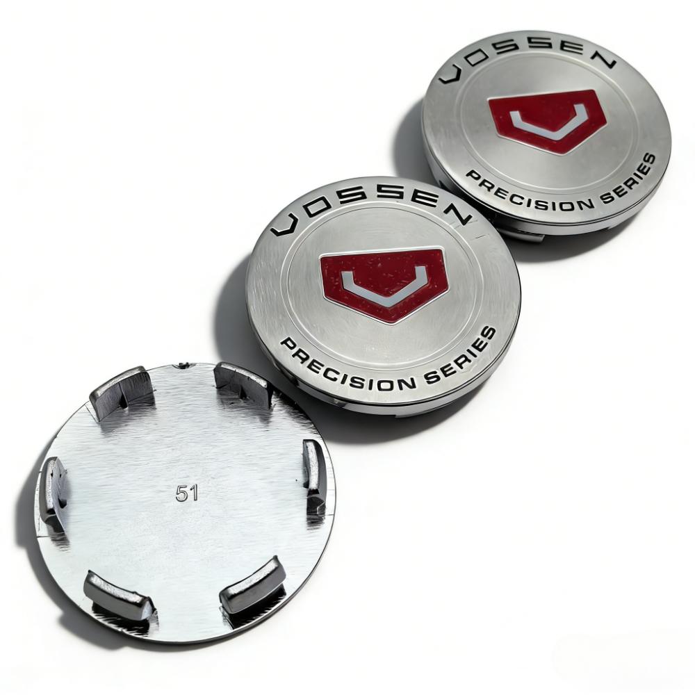 4pcs VOSSEN Logo Emblem Car Wheel Center Caps O.D 51MM Clips 46MM Wheels Hub Cap Rim Hubcaps Dust Cover Replace Car Accessories