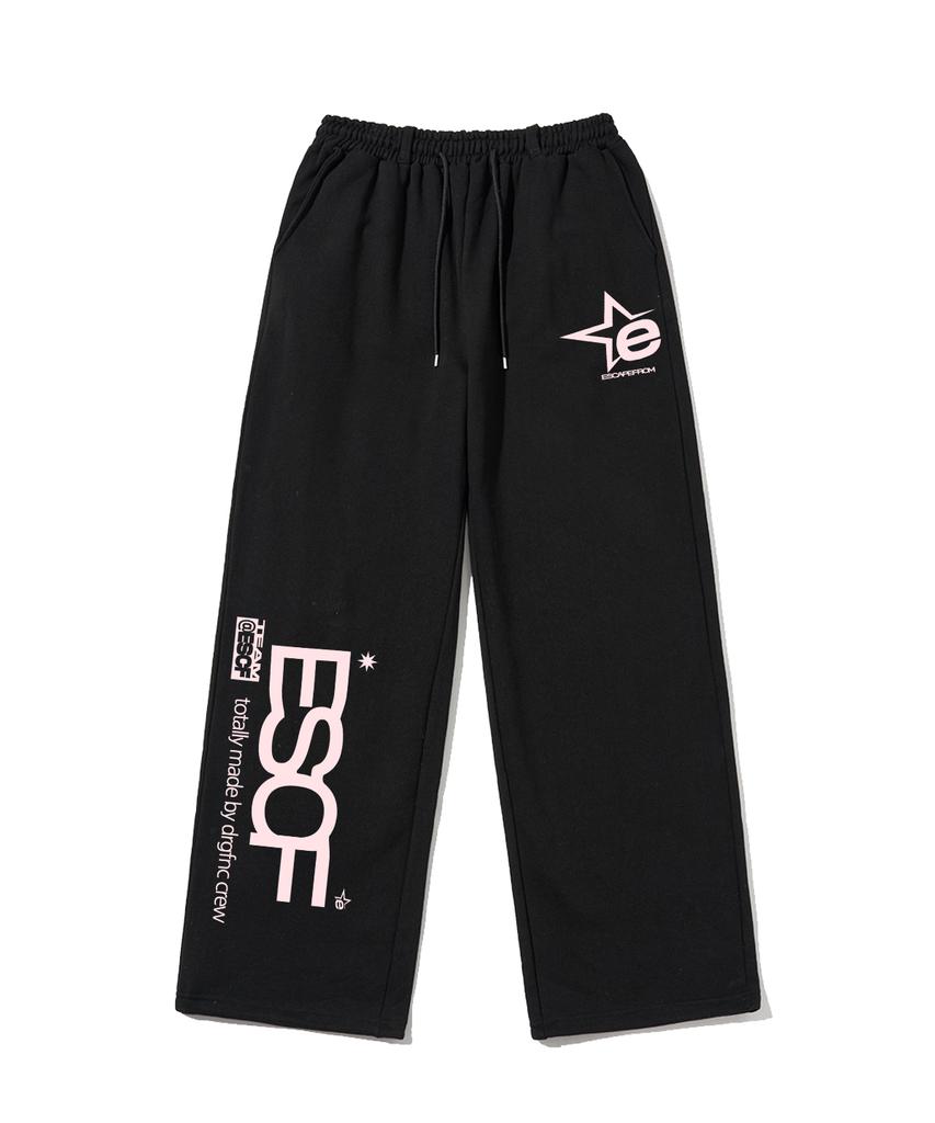ESCAPEFROM Crew Collection Print Sweatpants Black