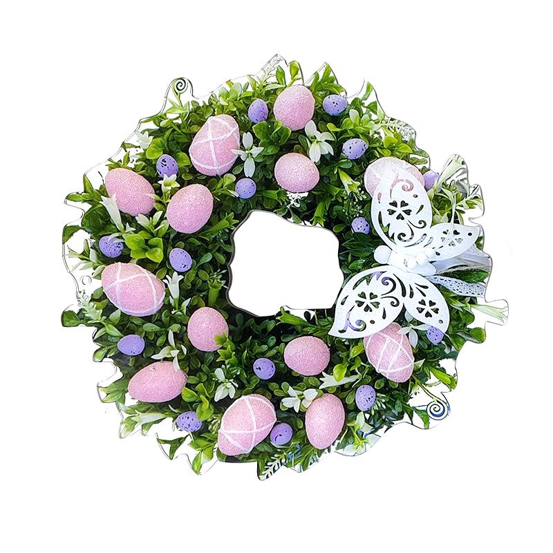 1 шт. пасхальные венки, цветочные украшения в виде кролика, гирлянда, декор для дверей, домашний декор, реквизит для свадьбы, дома, дня рождения, вечеринки, принадлежности
