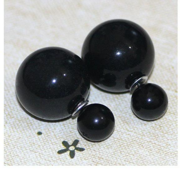 Classic Double-Sided Pearl Stud Earrings