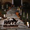 Solar Halloween Pathway Lights Spooky Skeleton Hand Hold Candle with Stakes Waterproof