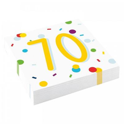 Салфетки одноразовые Confetti 70th (Пакет из 20)
