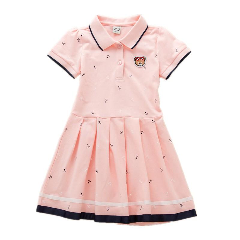 Girls Princess Dress Cotton Cartoon Casual Kids Over 4 Years Old