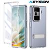 KEYSION Прозрачный чехол для Huawei HONOR Magic Vs3 Hard PC Metal Kickstand Противоударный чехол для телефона со стеклянным защитным экраном