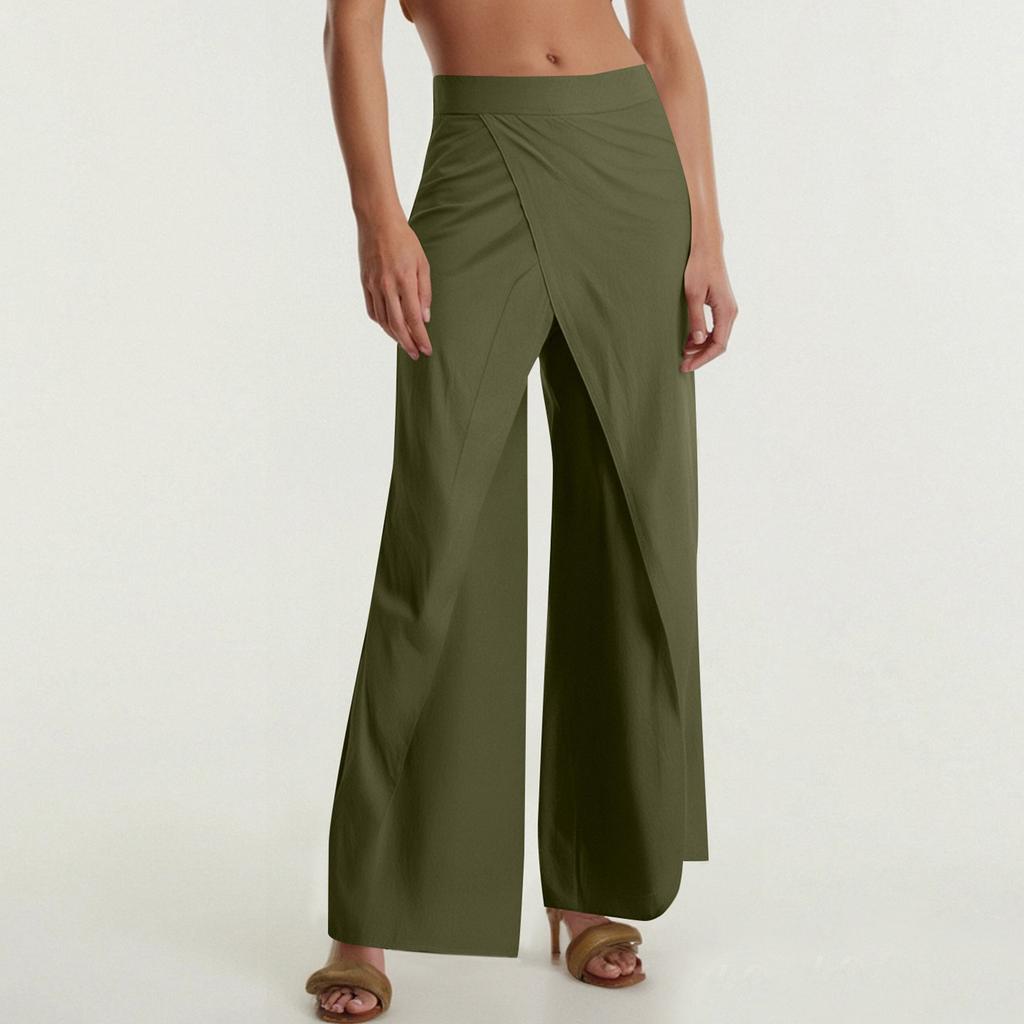 Женские модные однотонные спортивные штаны для фитнеса и йоги, широкие брюки