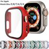 Стекло+Чехол для Apple Watch Series 7/8/9 41мм 45мм Защитное стекло для экрана 44мм40мм Бампер для iWatch Ultra/Ultra2 49мм Защитный чехол