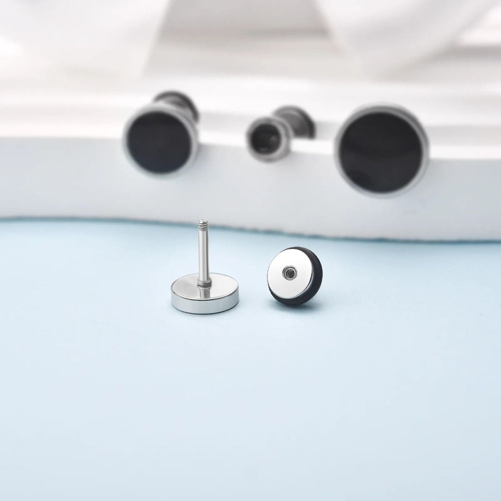 Уличная одежда, круглые черные серьги-гвоздики, однотонные модные серьги-гвоздики, ювелирные изделия, подарок