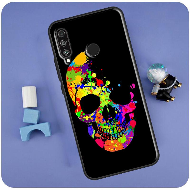 Cool Spooky Skull Face Cover For Huawei Nova 10 9 SE 5T 11i 8i 7i 3i Y90 Y91 Y70 Y60 Y61 P40 Lite P30 P60 Pro Case