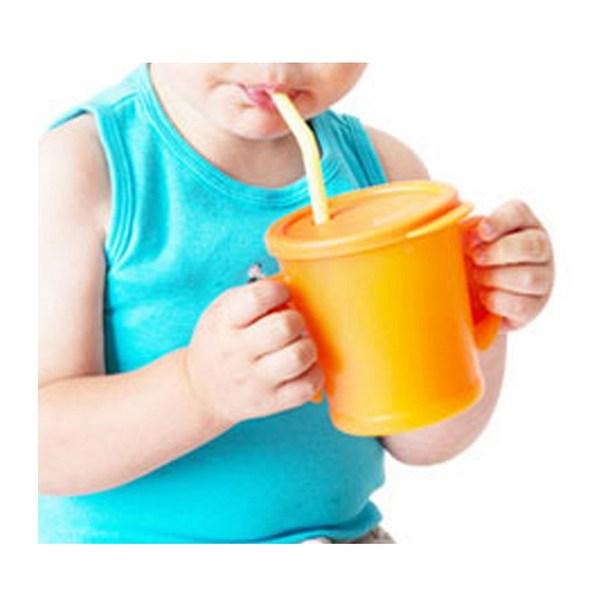 Соломенная чашка Agafura baby Magic 300мл, 1 упаковка, оранжевый