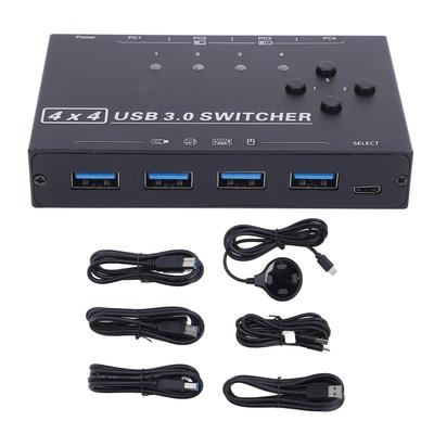USB 3.0 Switch 4 Ports USB Switch Selector с настольным контроллером для 4 компьютеров