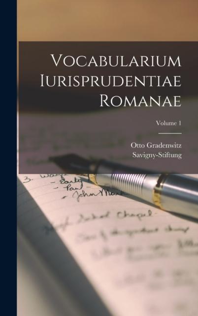 The Vocabularium Iurisprudentiae Romanae; Volume 1 Book