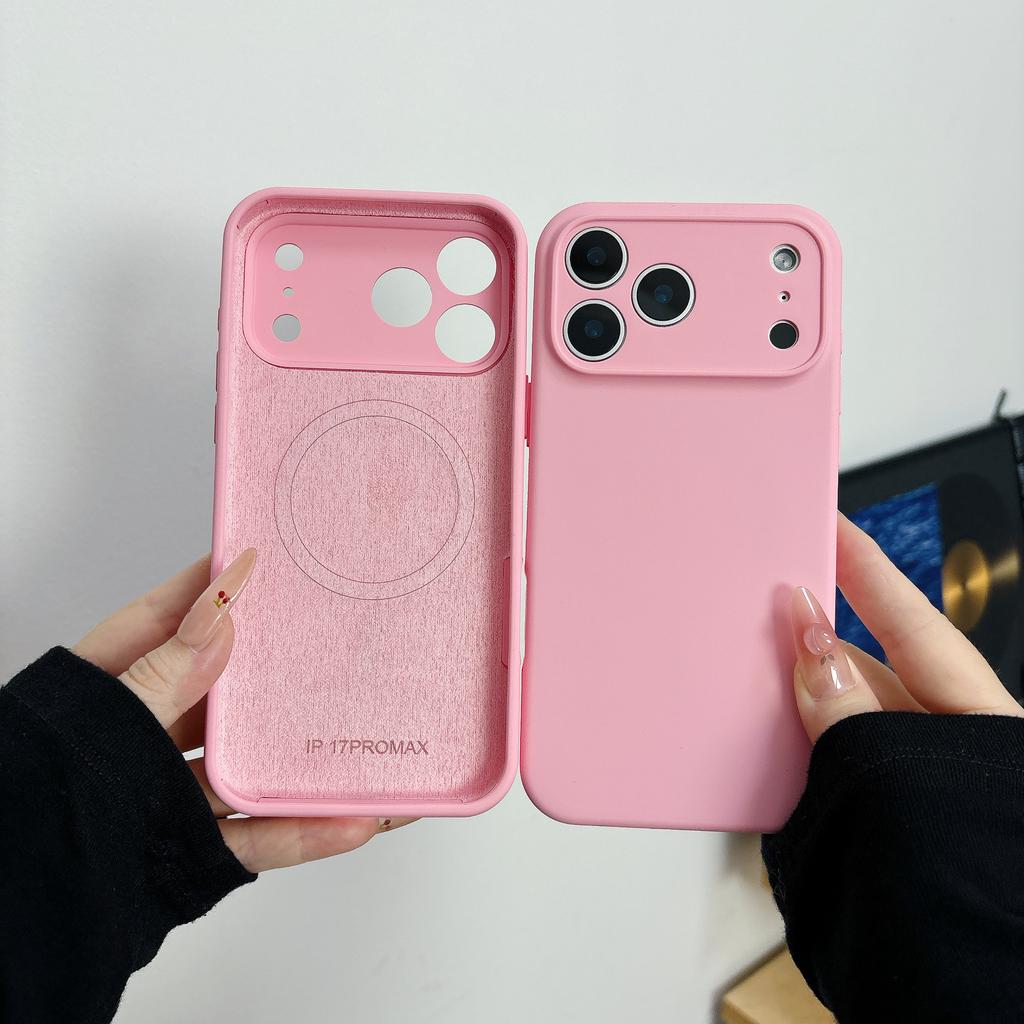 Liquid Silicone Magnetic Case for 17 Air 16 15 14 Plus 13 12 Pro Max for Magsafe Camera Protection Matte Cover
