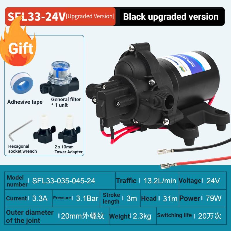 Diaphragm Booster Pump Electric 12V/24V DC Suitable for RVs Yachts Ships and Small Self-priming High-pressure Self-priming Pumps