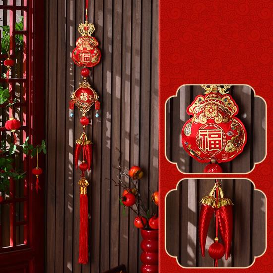Chinese New Year Decoration Spring Festival Red Lucky Hanging Tassel Pendant 2025 Year of The Snake Ornament for Home Car Window Decor