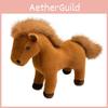 Plush Horse Toy Animal Figurine Soft Faux Fur Home Decor For Family Festivities