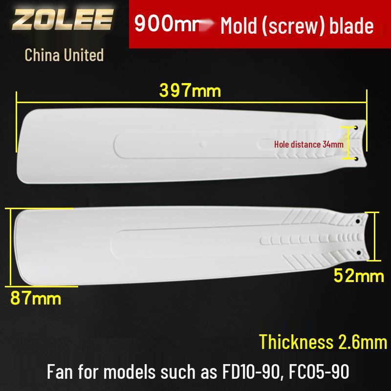 Compact Ceiling Fan with 400-1050mm Blades and Clip Attachment