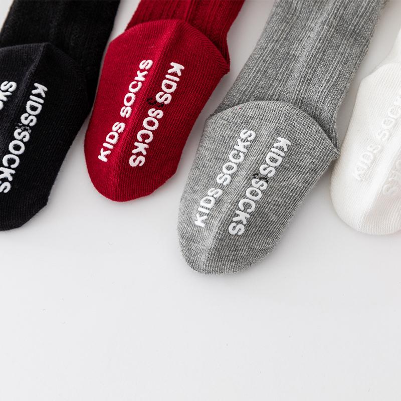 Детские носки с бантом Весна Осень Новорожденные Девочки Дети на Рождество Зиму Нескользящие Хлопковые Принцесса Гольфы до колена Длинные носки