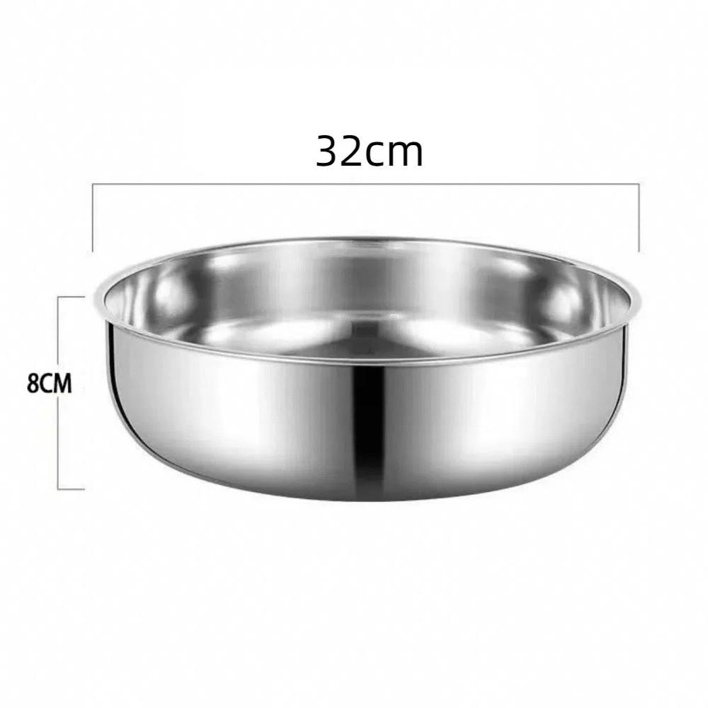 Stainless Steel Flour Mixing Bowl without Lid Gold Silver Soup Salad Bowl Multi Purpose Large Capacity Cooking Basin