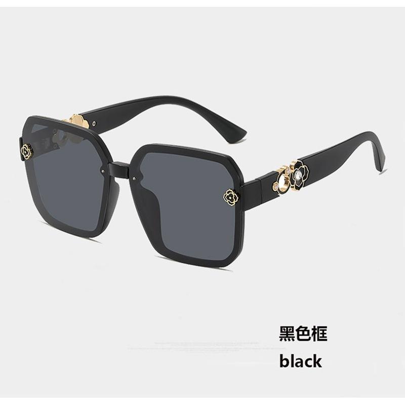 Live New Large Frame Glasses Fashion Xiaoxiangfeng Sunglasses Women's UV Protection Internet celebrity sunglasses