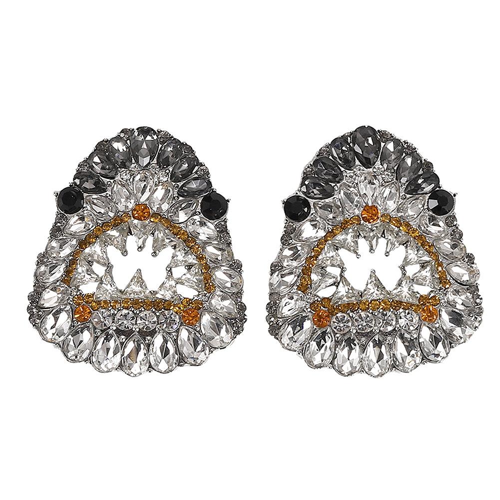 2022 New Products 16 Colors New Rhinestones Jewelry Statement Earrings Big Glass Drop Earrings for Women Fashion Accessories