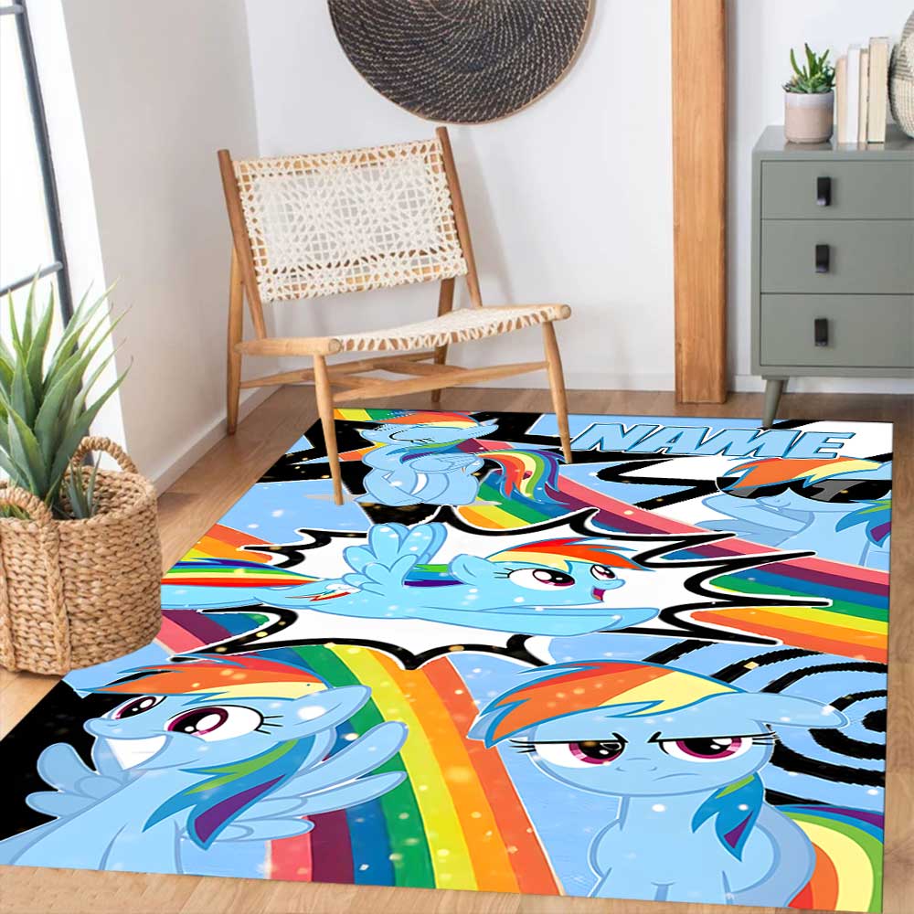 Little Pony (5) Customize your name rug, office chair cushion, home bedroom living room gift.