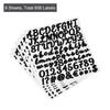 6/8Sheets Letter Alphabet Number Stickers Reflective Labels Self Adhesive Vinyl Sticker for Classroom Organization Sign Address