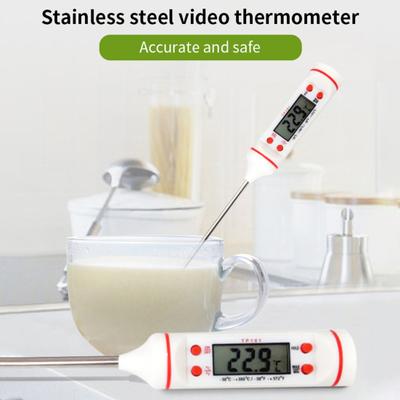 Термометр для масла, чувствительный, точный ЖК-дисплей, зонд из нержавеющей стали, измеритель температуры мяса для дома