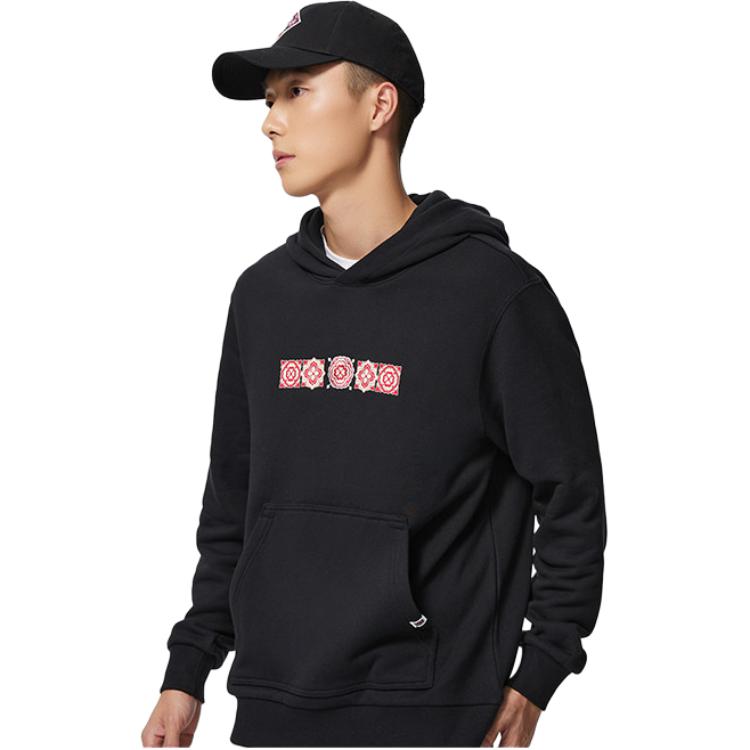 Толстовка с длинным рукавом и завязками на шнурке Li Ning Sports Trend Series с логотипом, унисекс, цвет утиный зеленый AWDSF49-4