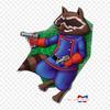 Cartoon Raccoon Drawing Iron On Heat Transfer Printing Vinyl Patches Sticker for Clothes DIY Appliques Washable Patches