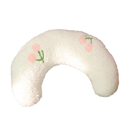 Успокаивающая подушка для питомцев Мягкая подушка-кровать для собак U-образной формы с поддержкой шеи Плюшевая пушистая подушка-полупончик Подушка для питомцев для маленьких собак кошек