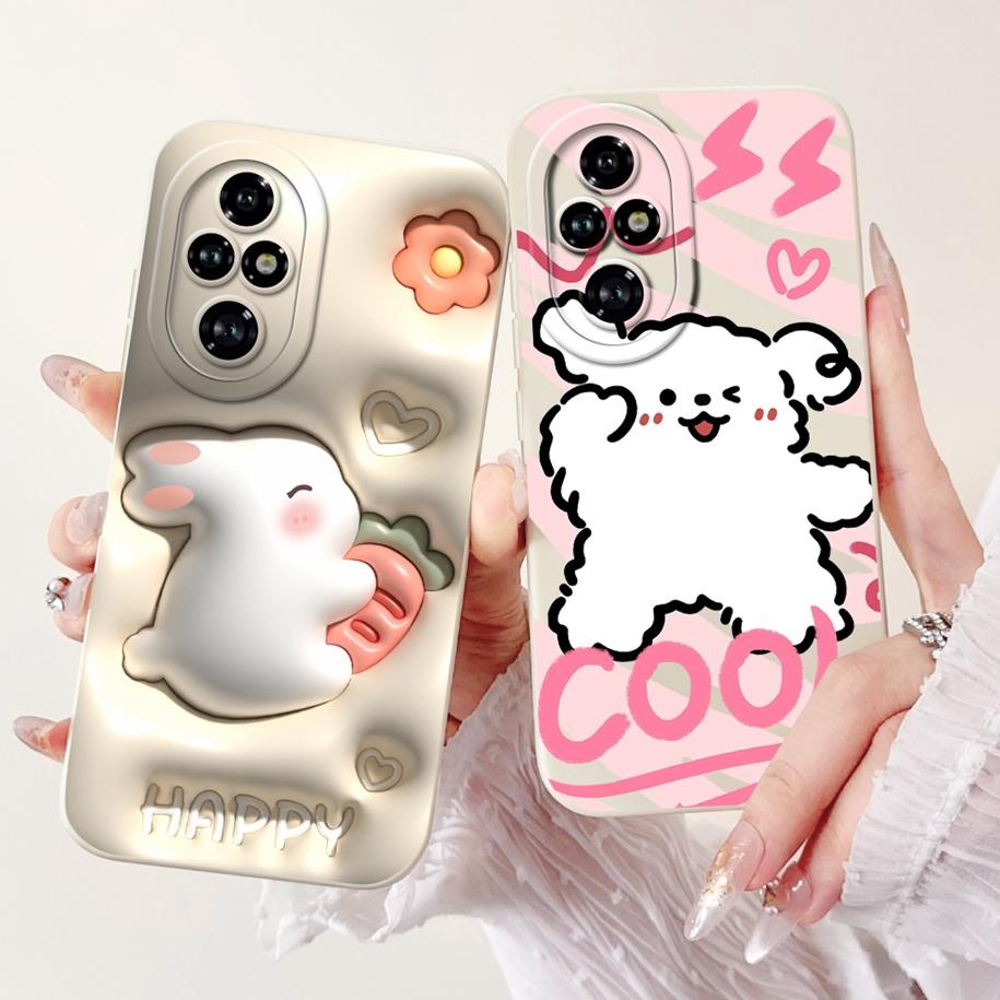 For Honor 200 Pro 5G Case ELP-AN00 Cover Cute Cartoon Panda Cat Shockproof Fundas For Honor200 Pro Bumper on Honor 200Pro Hoesje