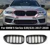 Front Bumper Grill For BMW 5 Series M5 G30 G31 520i 530i 540i ABS 2-Slat Gloss Black Front Kidney Grille