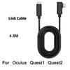 Link Virtual Reality Headset Cable For Quest 2 and Quest 4.8M Elbow Stream Line